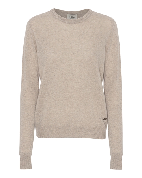 BETA STUDIOS ABBIE O-NECK BASIC SAND MELANGE